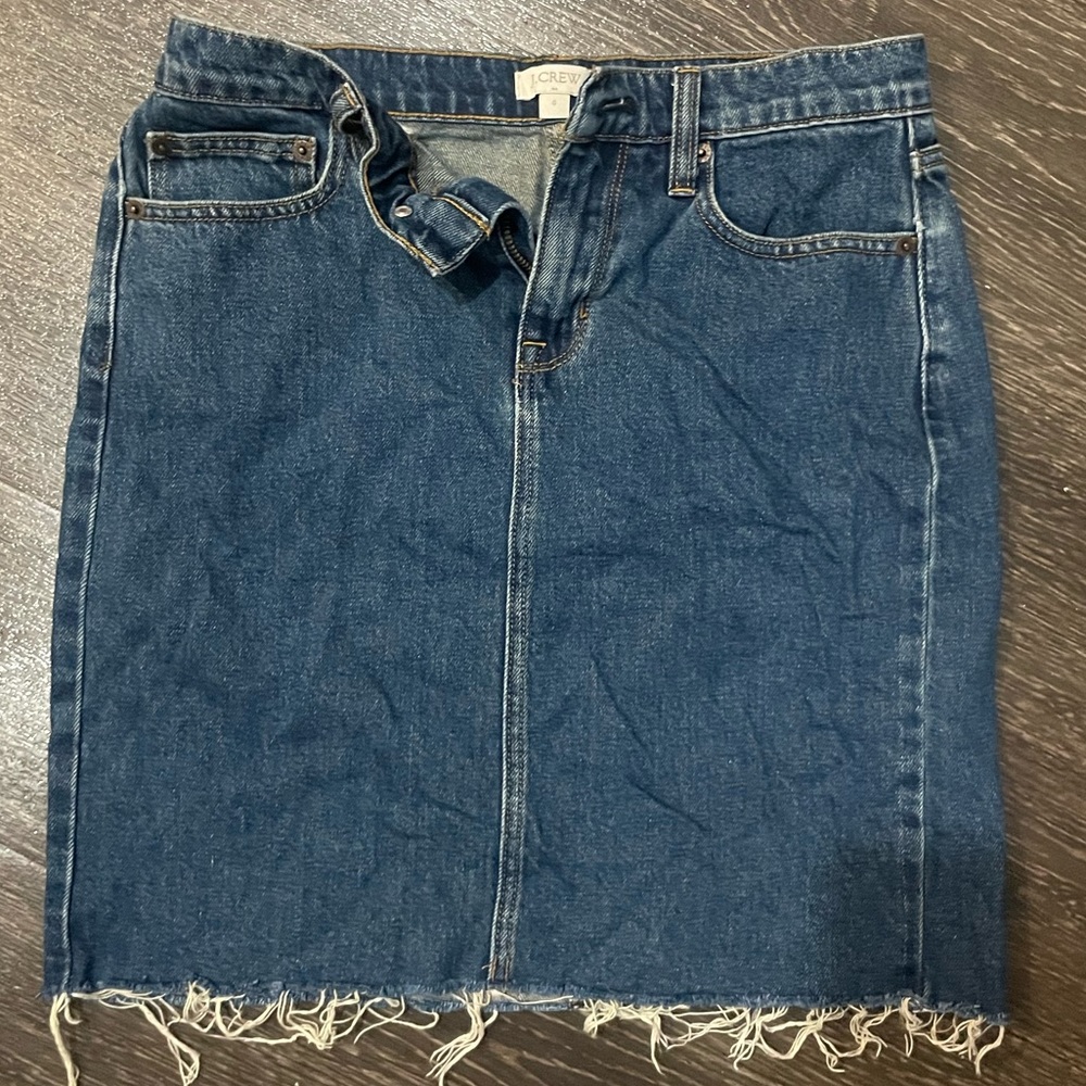 J. Crew Jean Denim Skirt - EUC! Perfect for fall - great condition! Size 0!